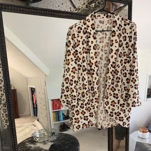 SALE! Lush Leopard Crepe Blazer